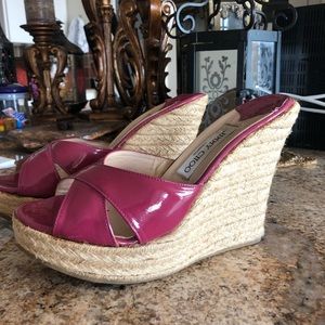 Jimmy Choo Phyllis Espadrille Slides Pink/Fuchsia